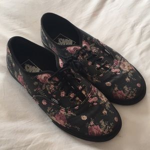 Vans Black Floral shoes